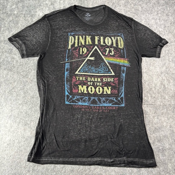 Liquid Blue Mens Pink Floyd Dark‎ Side Of The Moon Black T-Shirt Size XL - Picture 1 of 10